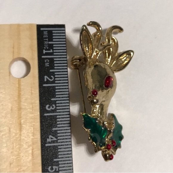 Vintage Christmas Enamel & Metal Brooch Bundle - Picture 4 of 9